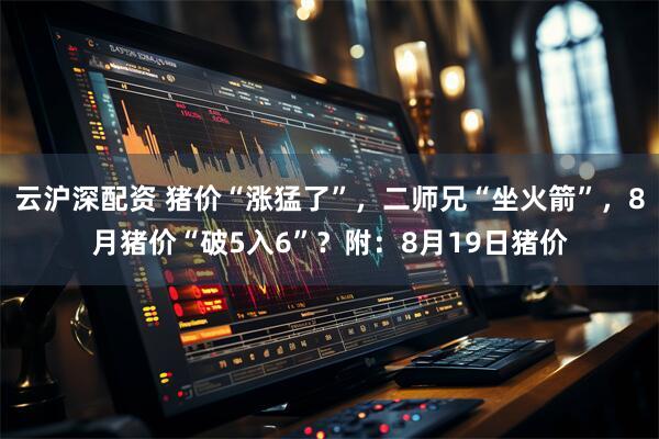 云沪深配资 猪价“涨猛了”，二师兄“坐火箭”，8月猪价“破5入6”？附：8月19日猪价